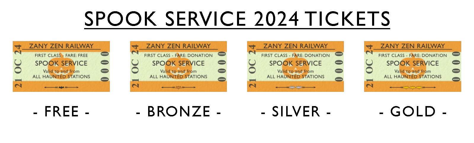 The ZZR Spook Service 2024 ticket preview