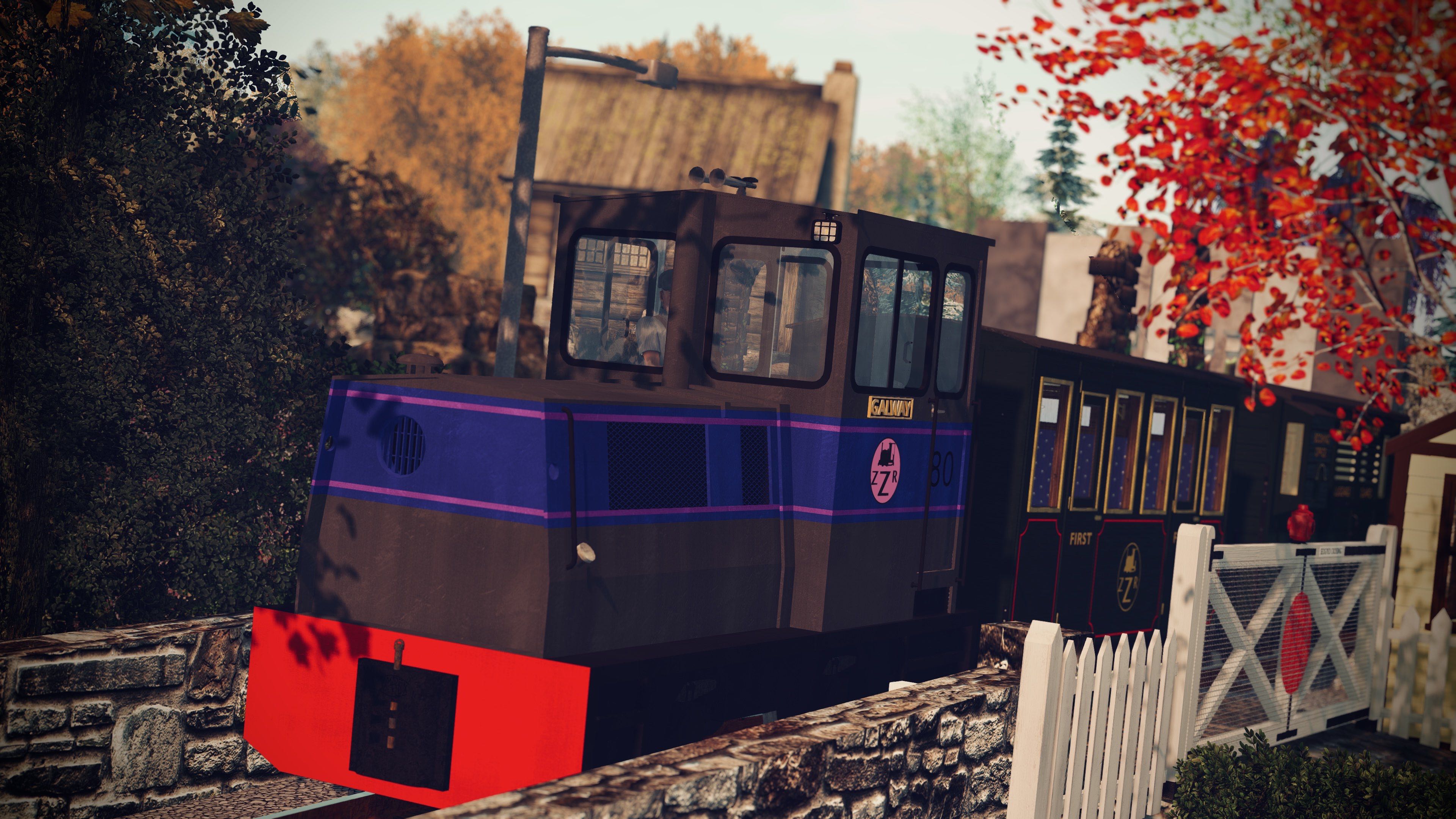 The Zany Zen Railway locomotive Galway chugging along Seogyeo Level crossing