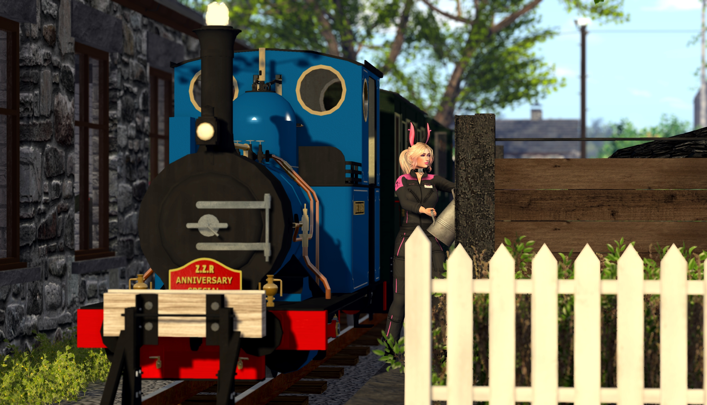 Zen coaling up the passenger locomotive The Dragon ready for the 17th of April